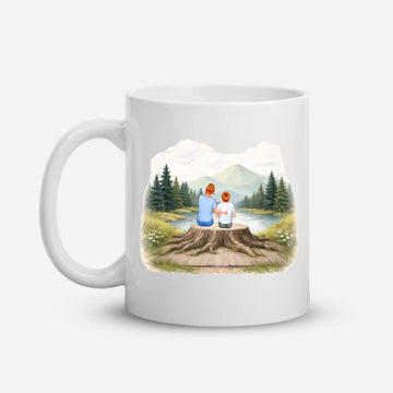 Personalized Family Mug, Nature Scene Coffee Mug, Custom Portrait Mug, Family Gift Cup