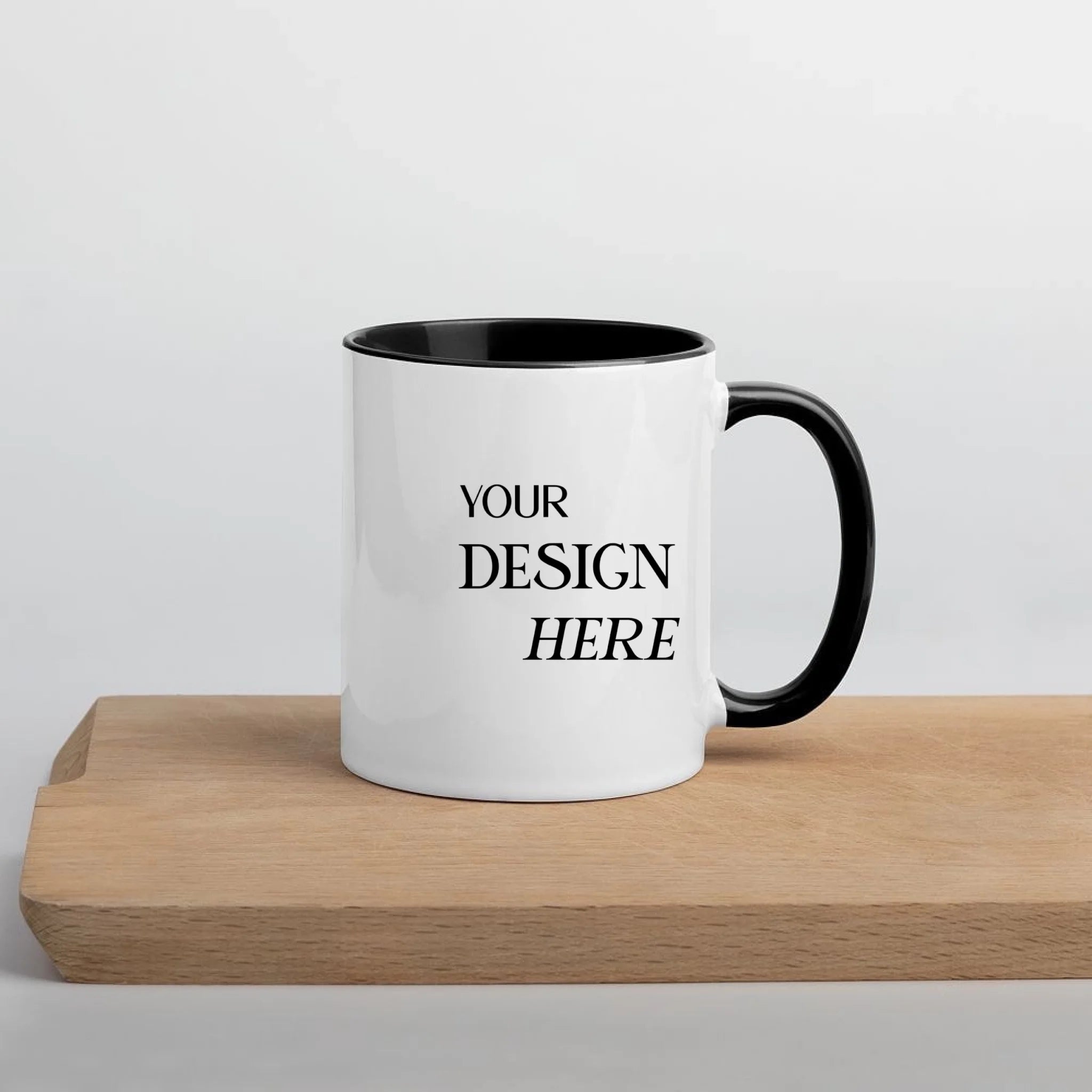 White Ceramic Mug with Color Inside