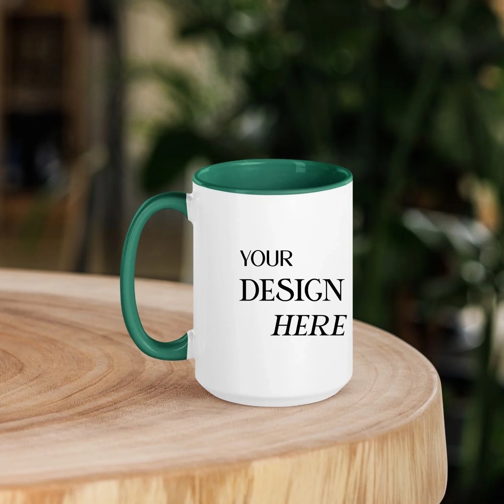 White Ceramic Mug with Color Inside