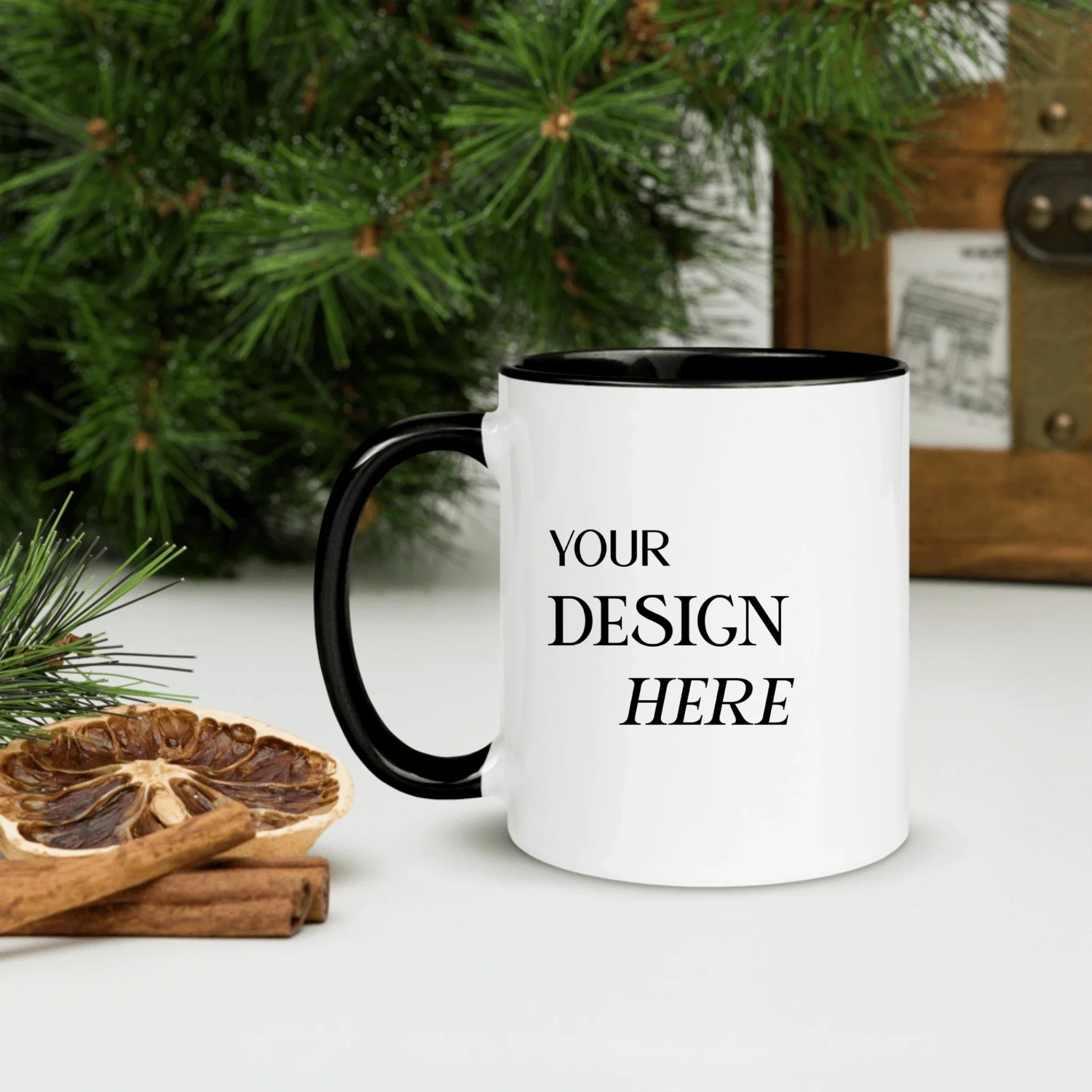 White Ceramic Mug with Color Inside
