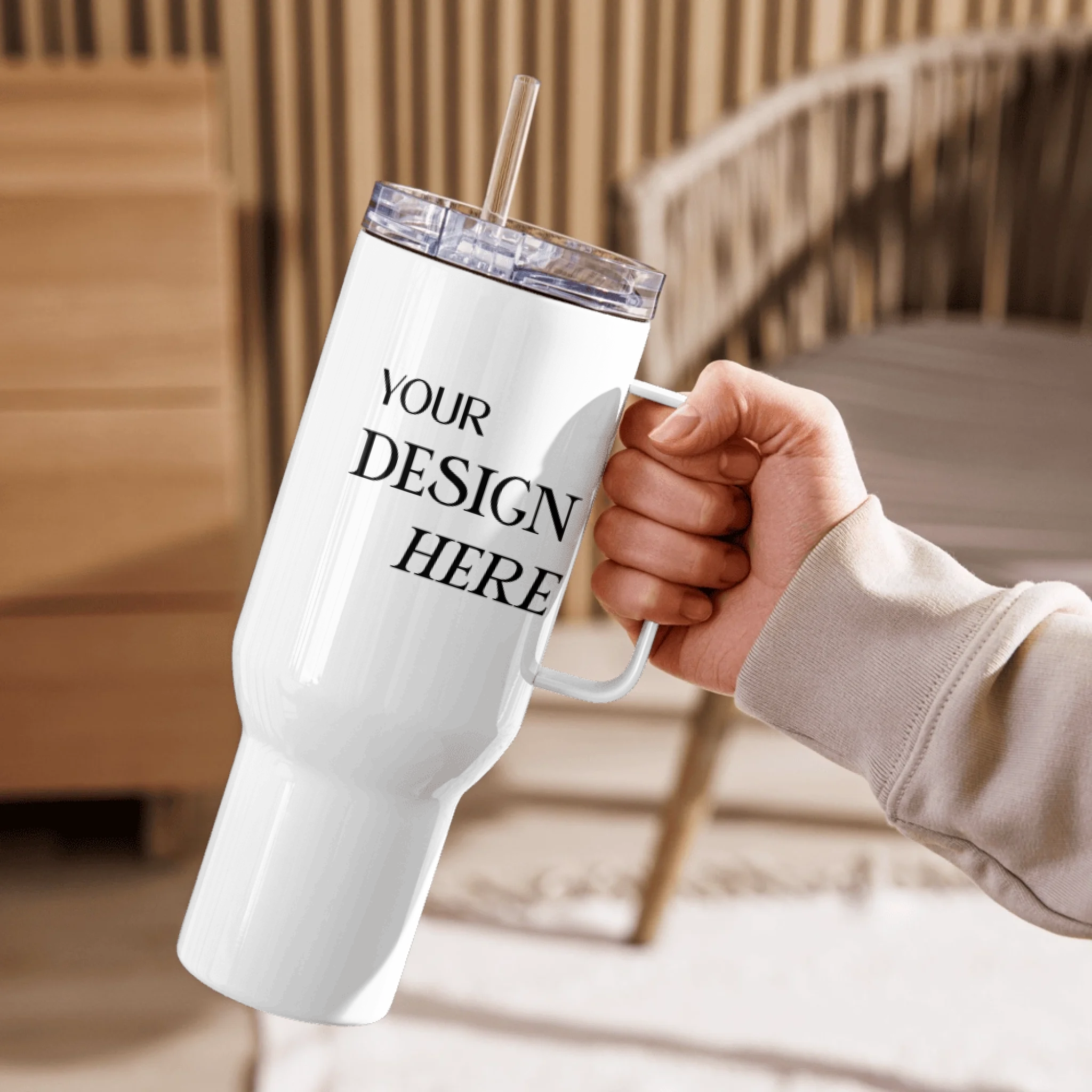 Travel Mug with a Handle