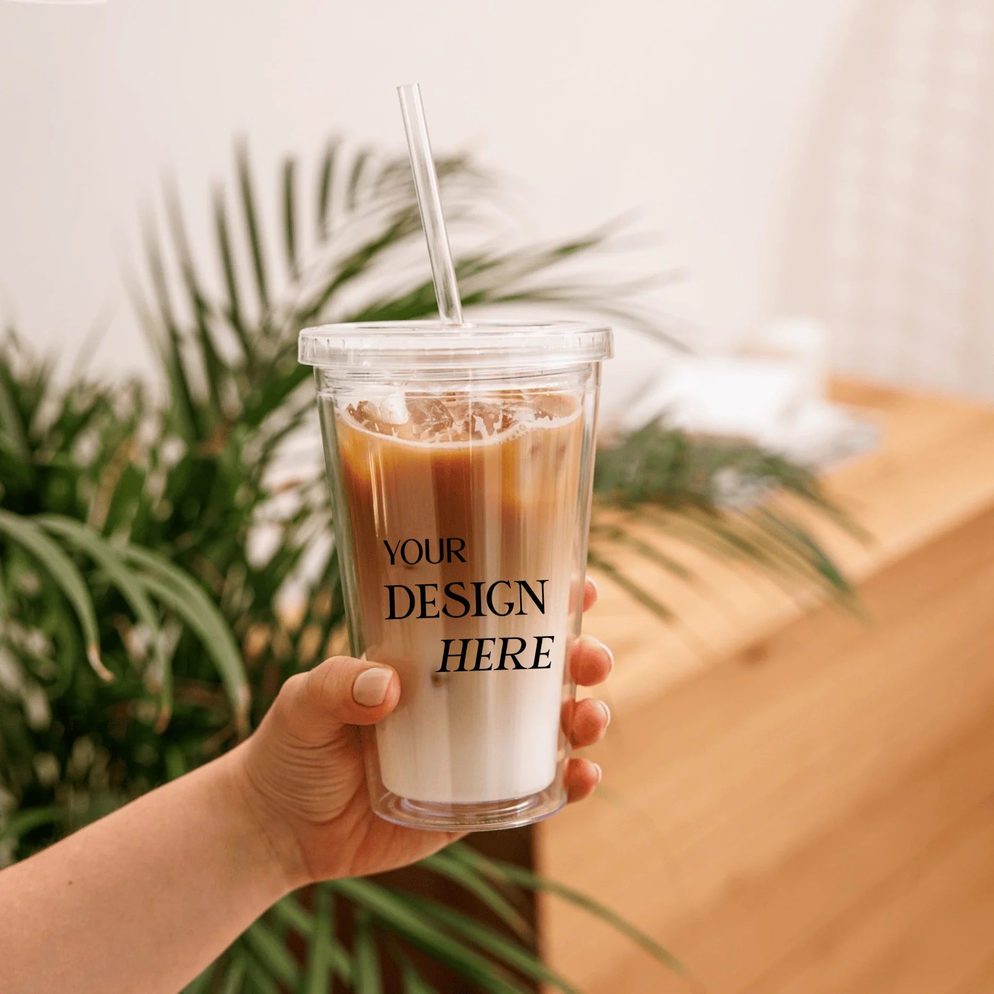 Double Wall Clear Plastic Tumbler (16 oz)