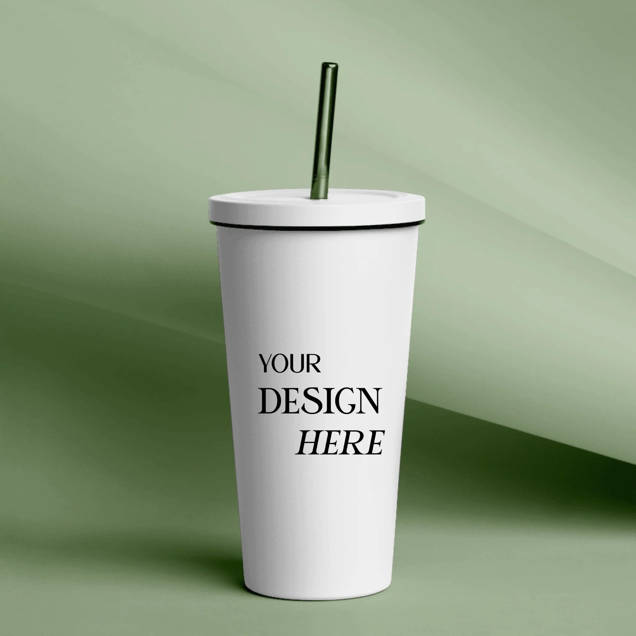 Insulated Tumbler with a Straw