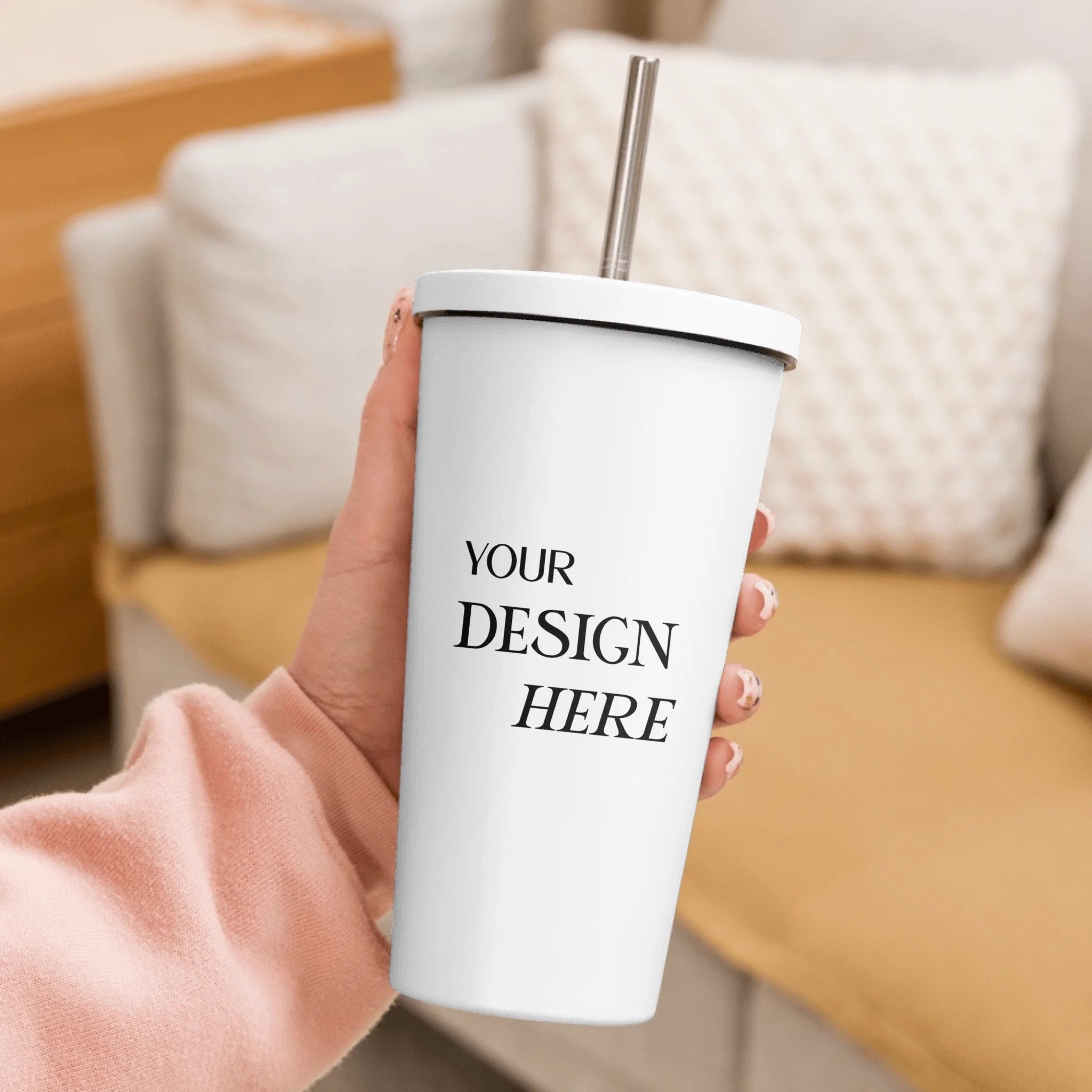 Insulated Tumbler with a Straw
