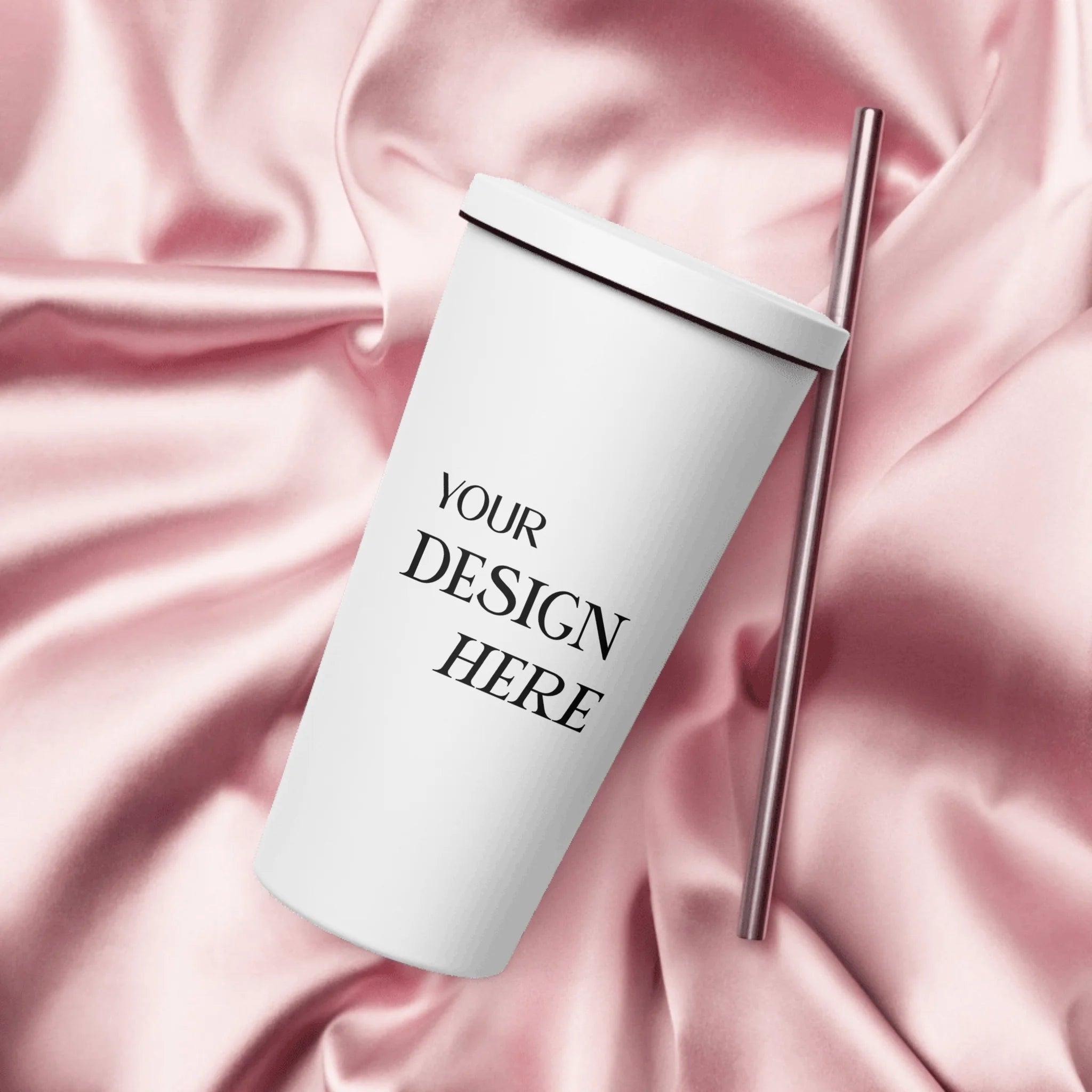 Insulated Tumbler with a Straw