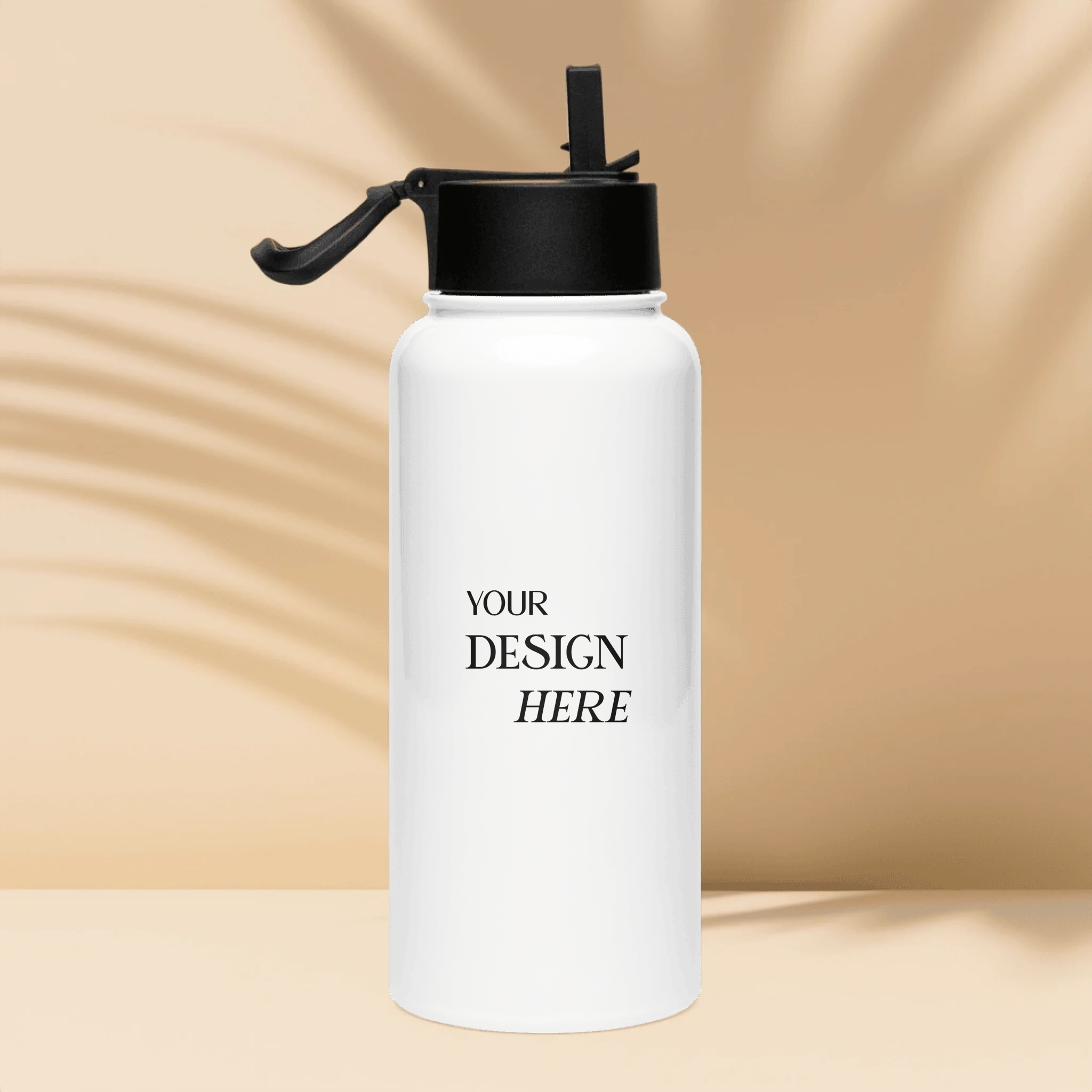 Stainless Steel Water Bottle with a Straw Lid
