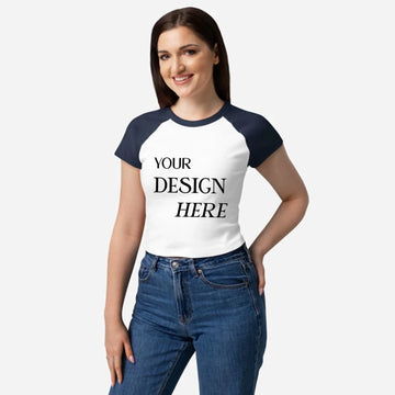 Women's Micro Rib Raglan Baby Tee | Bella + Canvas 1201