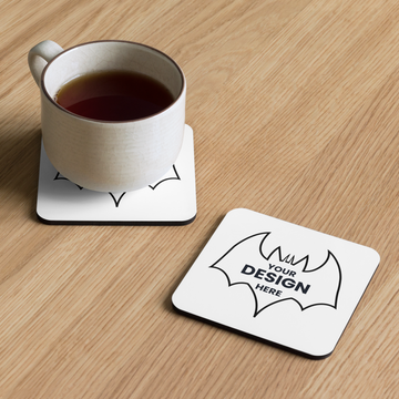 Cork-Back Coaster, Modern Drink Coaster — Heat-Resistant Mug Coaster for Home and Coffee Table Decor