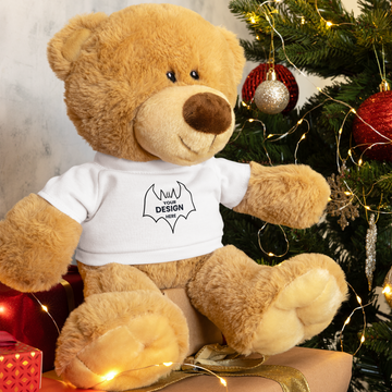 Teddy Bear with T-Shirt, Cute Plush Bear Gift — Soft Stuffed Animal for Kids, Couples, and Special Occasions