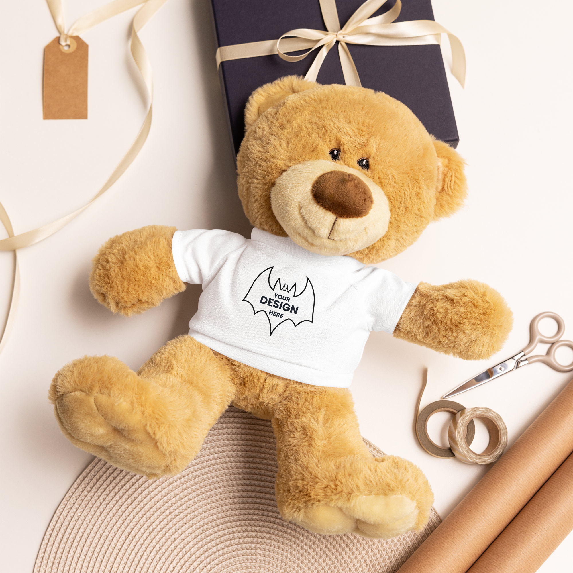 Teddy Bear with T-Shirt, Cute Plush Bear Gift — Soft Stuffed Animal for Kids, Couples, and Special Occasions
