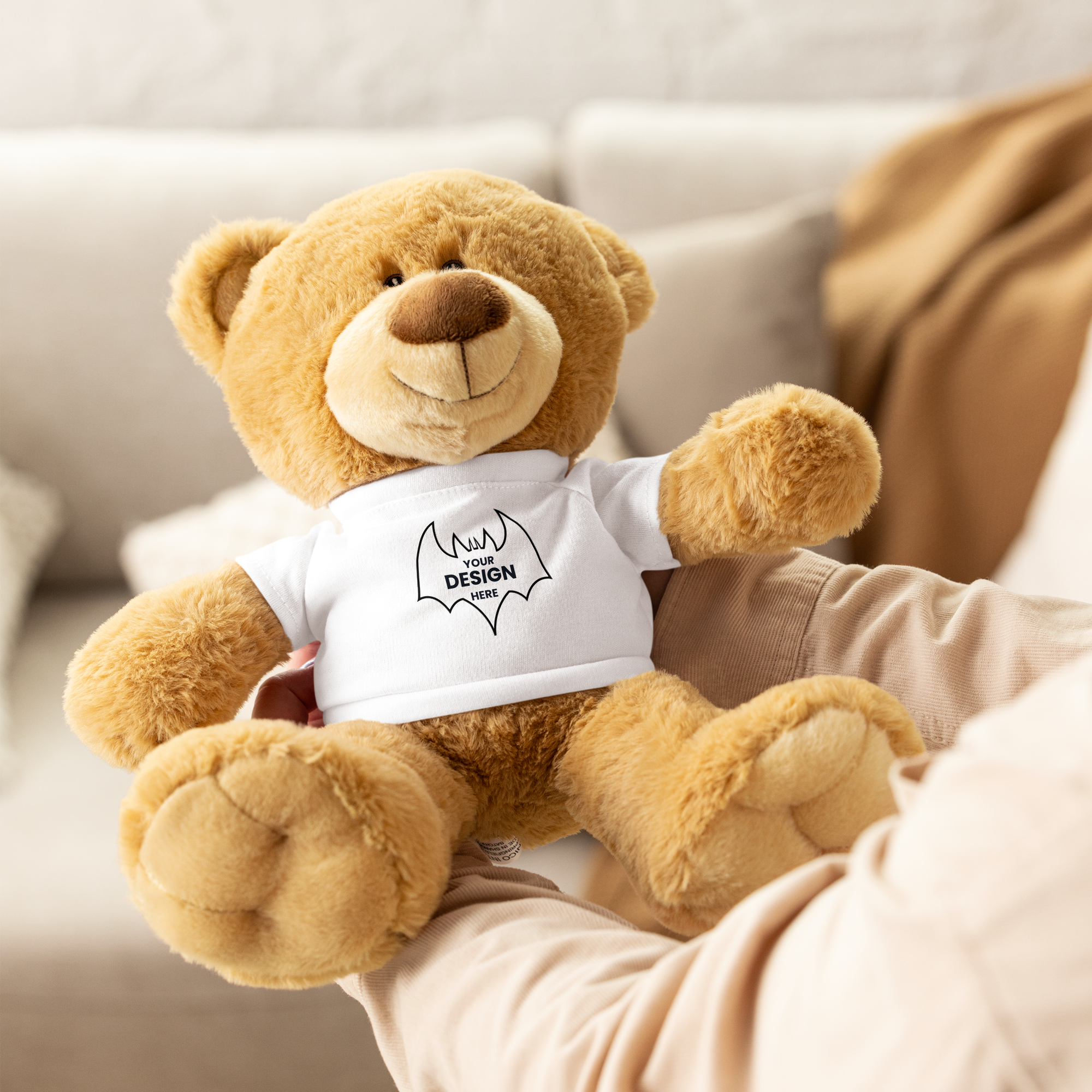 Teddy Bear with T-Shirt, Cute Plush Bear Gift — Soft Stuffed Animal for Kids, Couples, and Special Occasions